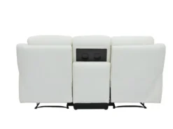 Canapé 3 Places Relax EVASION En Cuir - Blanc Ivoire -Canapé Soldes Boutique canape 182124