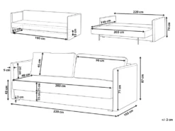 Canapé En Velours Jaune Avec Rangement EKSJO -Canapé Soldes Boutique canape 18253703