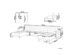 Canapé Panoramique Convertible En Velours Gris 5 Places ABERDEEN 10 Canapé Panoramique Convertible En Velours Gris 5 Places ABERDEEN -Canapé Soldes Boutique canape 18253809