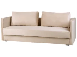 Canapé En Velours Beige Avec Rangement EKSJO -Canapé Soldes Boutique canape 18253879