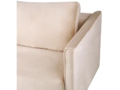 Canapé En Velours Beige Avec Rangement EKSJO -Canapé Soldes Boutique canape 18253887