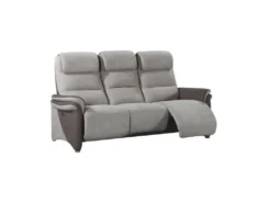 Canapé Relax électrique 3 Places Brun/Mastic - ZENIA