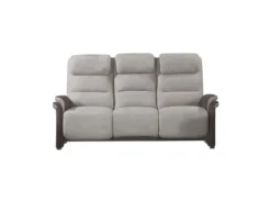 Canapé Relax électrique 3 Places Brun/Mastic - ZENIA -Canapé Soldes Boutique canape 18273355