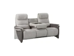 Canapé Relax électrique 3 Places Brun/Mastic - ZENIA -Canapé Soldes Boutique canape 18273357