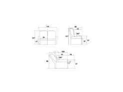 Canapé Relax électrique 2 Places Brun/Mastic - ZENIA -Canapé Soldes Boutique canape 18273363