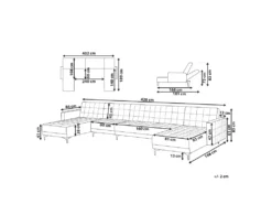 Canapé Panoramique Convertible En Velours Gris 6 Places ABERDEEN -Canapé Soldes Boutique canape 18280377