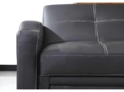 Canapé Convertible Clic Clac En Simili MIRELLA - Noir -Canapé Soldes Boutique canape 18343 1