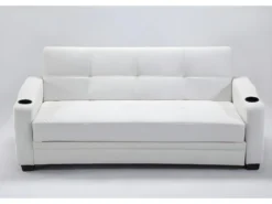 Canapé Convertible Clic Clac En Simili MIRELLA - Blanc -Canapé Soldes Boutique canape 18399 2