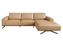 Chaise Longue En Cuir Et Acier Noir 6162 ANGEL CERDA -Canapé Soldes Boutique canape 18424965