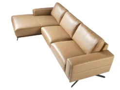 Chaise Longue En Cuir Et Acier Noir 6161 ANGEL CERDA -Canapé Soldes Boutique canape 18425189