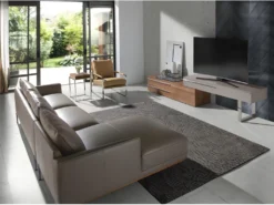 Chaise Longue Rembourré En Cuir Et Acier 6153 ANGEL CERDA -Canapé Soldes Boutique canape 18425263