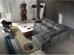 Canapé D'angle En Cuir Gris 6111 ANGEL CERDA -Canapé Soldes Boutique canape 18425985