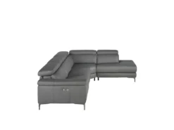 Canapé D'angle En Cuir Gris 6111 ANGEL CERDA -Canapé Soldes Boutique canape 18425989