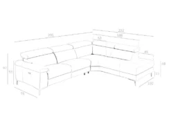 Canapé D'angle En Cuir Gris 6111 ANGEL CERDA -Canapé Soldes Boutique canape 18425995