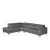 Canapé D'angle En Cuir Gris 6112 ANGEL CERDA