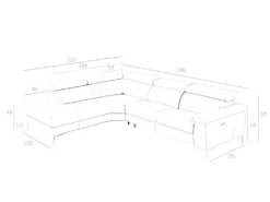 Canapé D'angle En Cuir Gris 6112 ANGEL CERDA -Canapé Soldes Boutique canape 18426105