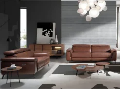 Canapé 2 Places En Cuir Marron 6116 ANGEL CERDA -Canapé Soldes Boutique canape 18426879