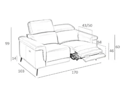 Canapé 2 Places En Cuir Marron 6116 ANGEL CERDA -Canapé Soldes Boutique canape 18426881