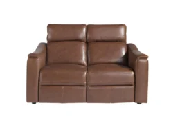Canapé 2 Places En Cuir Brun Avec Relax 6165 ANGEL CERDA -Canapé Soldes Boutique canape 18426955