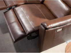 Canapé 2 Places En Cuir Brun Avec Relax 6165 ANGEL CERDA -Canapé Soldes Boutique canape 18426965