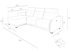 Chaise Longue En Cuir Et Mécanisme Relax 6155 ANGEL CERDA -Canapé Soldes Boutique canape 18427047