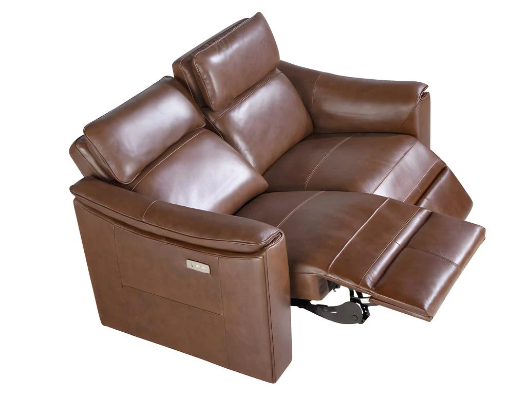 Canapé 3 Places En Cuir Brun Avec Relax 6166 ANGEL CERDA 7 Canapé 3 Places En Cuir Brun Avec Relax 6166 ANGEL CERDA – Image 7