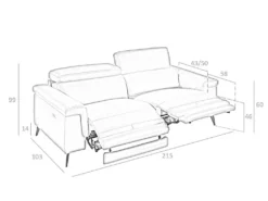 Canapé 3 Places En Cuir Marron 6117 ANGEL CERDA -Canapé Soldes Boutique canape 18427099