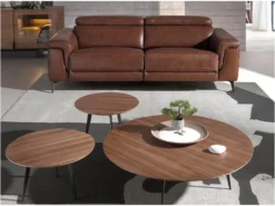 Canapé 3 Places En Cuir Marron 6117 ANGEL CERDA -Canapé Soldes Boutique canape 18427107