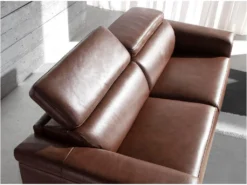 Canapé 3 Places En Cuir Marron 6117 ANGEL CERDA -Canapé Soldes Boutique canape 18427109