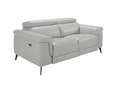 Canapé 2 Places Rembourré En Cuir Gris 6107 ANGEL CERDA