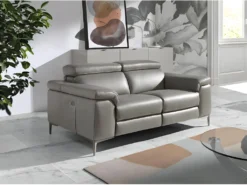 Canapé 2 Places En Cuir Avec Relax 6121 ANGEL CERDA -Canapé Soldes Boutique canape 18427175