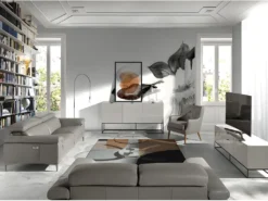 Canapé 2 Places En Cuir Avec Relax 6121 ANGEL CERDA -Canapé Soldes Boutique canape 18427177