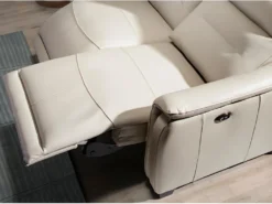 Canapé 3 Places En Cuir Gris Et Relax 6158 ANGEL CERDA -Canapé Soldes Boutique canape 18427223