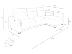 Chaise Longue En Cuir Et Mécanisme Relax 6156 ANGEL CERDA -Canapé Soldes Boutique canape 18427237