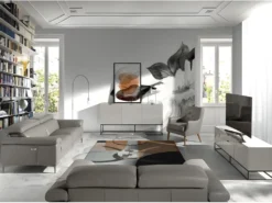 Canapé 3 Places En Cuir Avec Relax 6122 ANGEL CERDA -Canapé Soldes Boutique canape 18427275