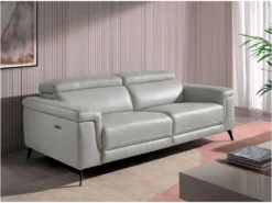 Canapé 3 Places Rembourré En Cuir Gris 6108 ANGEL CERDA 12 Canapé 3 Places Rembourré En Cuir Gris 6108 ANGEL CERDA -Canapé Soldes Boutique canape 18427313
