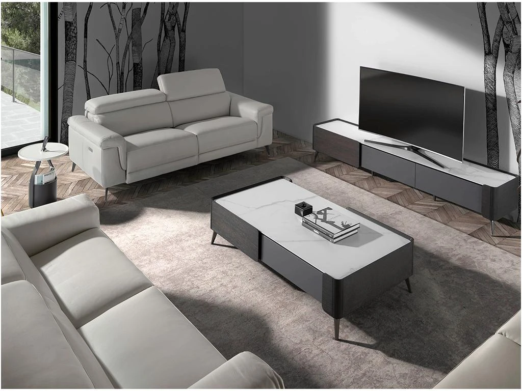 Canapé 3 Places Rembourré En Cuir Gris 6108 ANGEL CERDA 9 Canapé 3 Places Rembourré En Cuir Gris 6108 ANGEL CERDA – Image 9