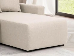 Canapé D'angle Convertible Et Réversible En Tissu Beige LADAZIA -Canapé Soldes Boutique canape 18442003