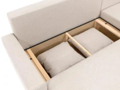 Canapé D'angle Convertible Et Réversible En Tissu Beige LADAZIA -Canapé Soldes Boutique canape 18442009