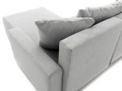 Canapé D'angle Convertible Et Réversible En Tissu Gris Clair LADAZIA -Canapé Soldes Boutique canape 18442027