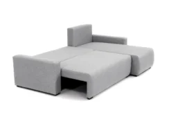 Canapé D'angle Convertible Et Réversible En Tissu Gris Clair LADAZIA -Canapé Soldes Boutique canape 18442033