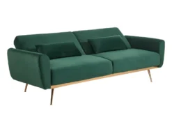Ensemble Canapé Clic Clac LAUNEI Vert Sapin Avec Couette 220 X 240 Et 2 Oreillers -Canapé Soldes Boutique canape 18442089
