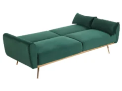 Ensemble Canapé Clic Clac LAUNEI Vert Sapin Avec Couette 220 X 240 Et 2 Oreillers -Canapé Soldes Boutique canape 18442091