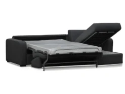 Ensemble Canapé D'angle Convertible Réversible Express En Tissu FLAVIEN Anthracite Avec Couette 220 X 240 Et 2 Oreillers -Canapé Soldes Boutique canape 18442711