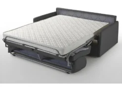 Ensemble Canapé 3 Places Convertible Express En Tissu CALIFE Gris Avec Couette 220 X 240 Et 2 Oreillers -Canapé Soldes Boutique canape 18444051