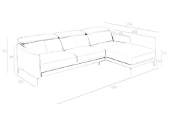 Canapé Méridienne En Cuir Et Acier Noir 6041 ANGEL CERDA -Canapé Soldes Boutique canape 18852771