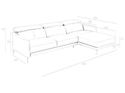 Canapé Méridienne En Cuir Et Acier Noir 6041 ANGEL CERDA -Canapé Soldes Boutique canape 18852779