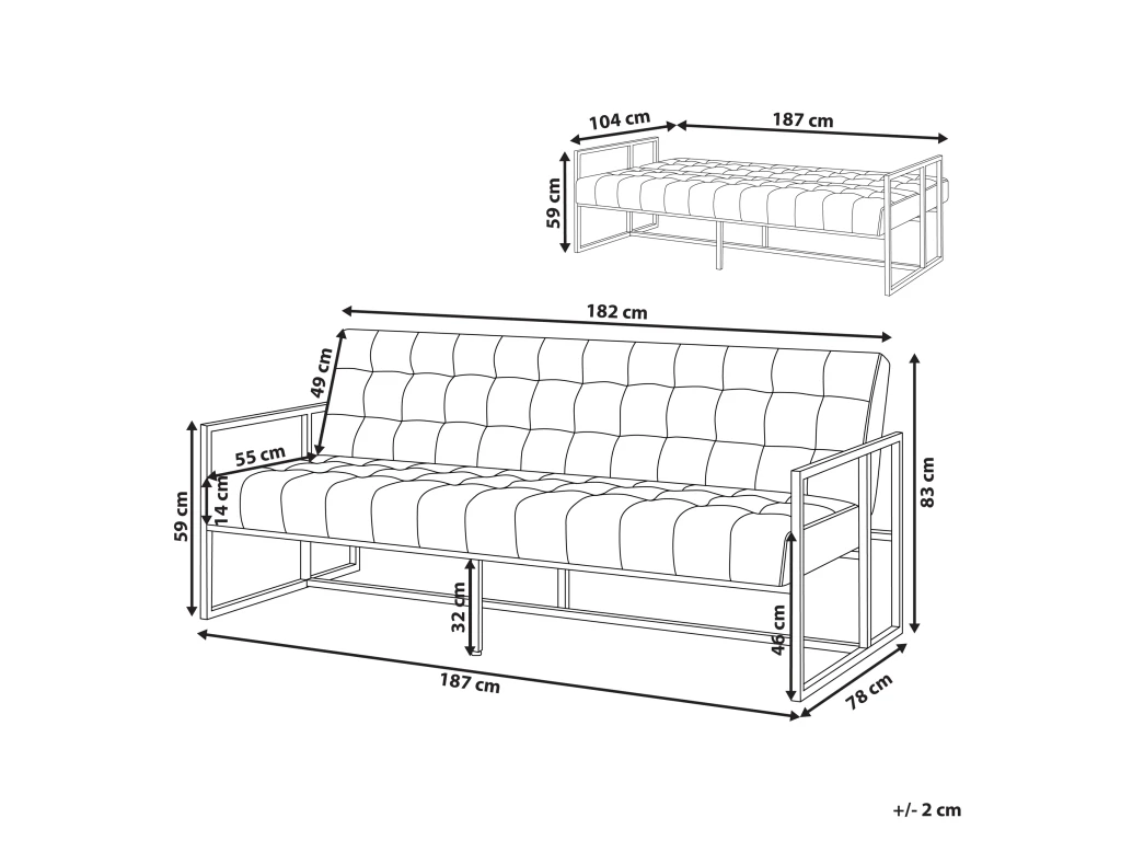 Canapé Convertible 3 Places En Velours Rose MARSTAL 5 Canapé Convertible 3 Places En Velours Rose MARSTAL – Image 5