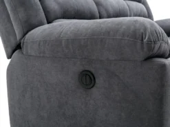 Canapé 3 Places Relax électrique En Tissu Gris BUROLO -Canapé Soldes Boutique canape 18877919