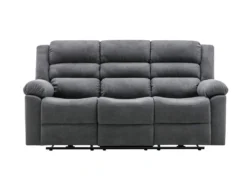 Canapé 3 Places Relax électrique En Tissu Gris BUROLO -Canapé Soldes Boutique canape 18877925